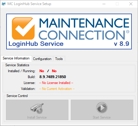 MC LoginHub Service Setup Service Information